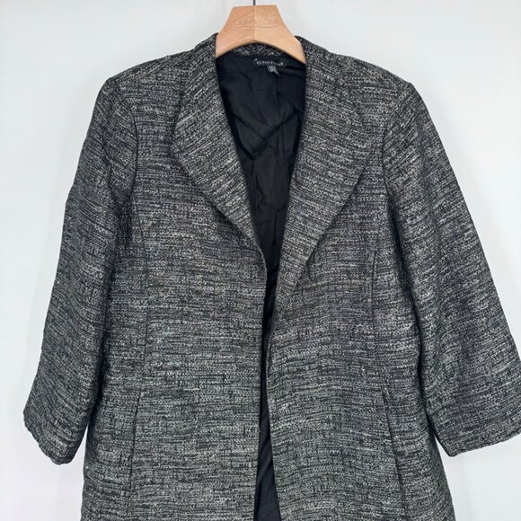 Eileen Fisher Faceted Organic Cotton Blend open Jacquard Coat jacket size medium - Picture 8 of 13